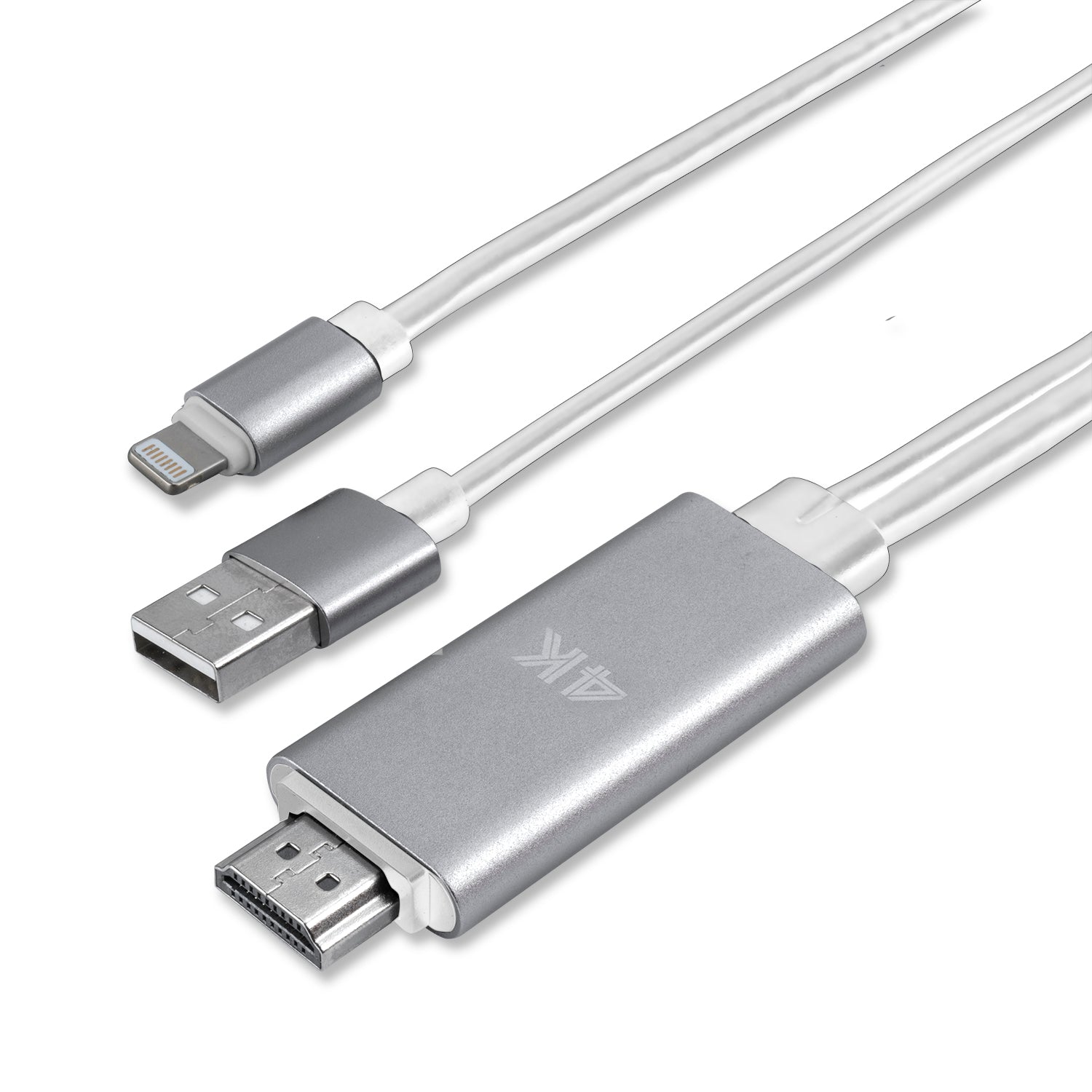 4smarts Lightning auf HDMI Kabel inkl. Ladefunktion 1.8m weiß 4smarts Lightning auf HDMI Kabel inkl. Ladefunktion 1.8m weiß